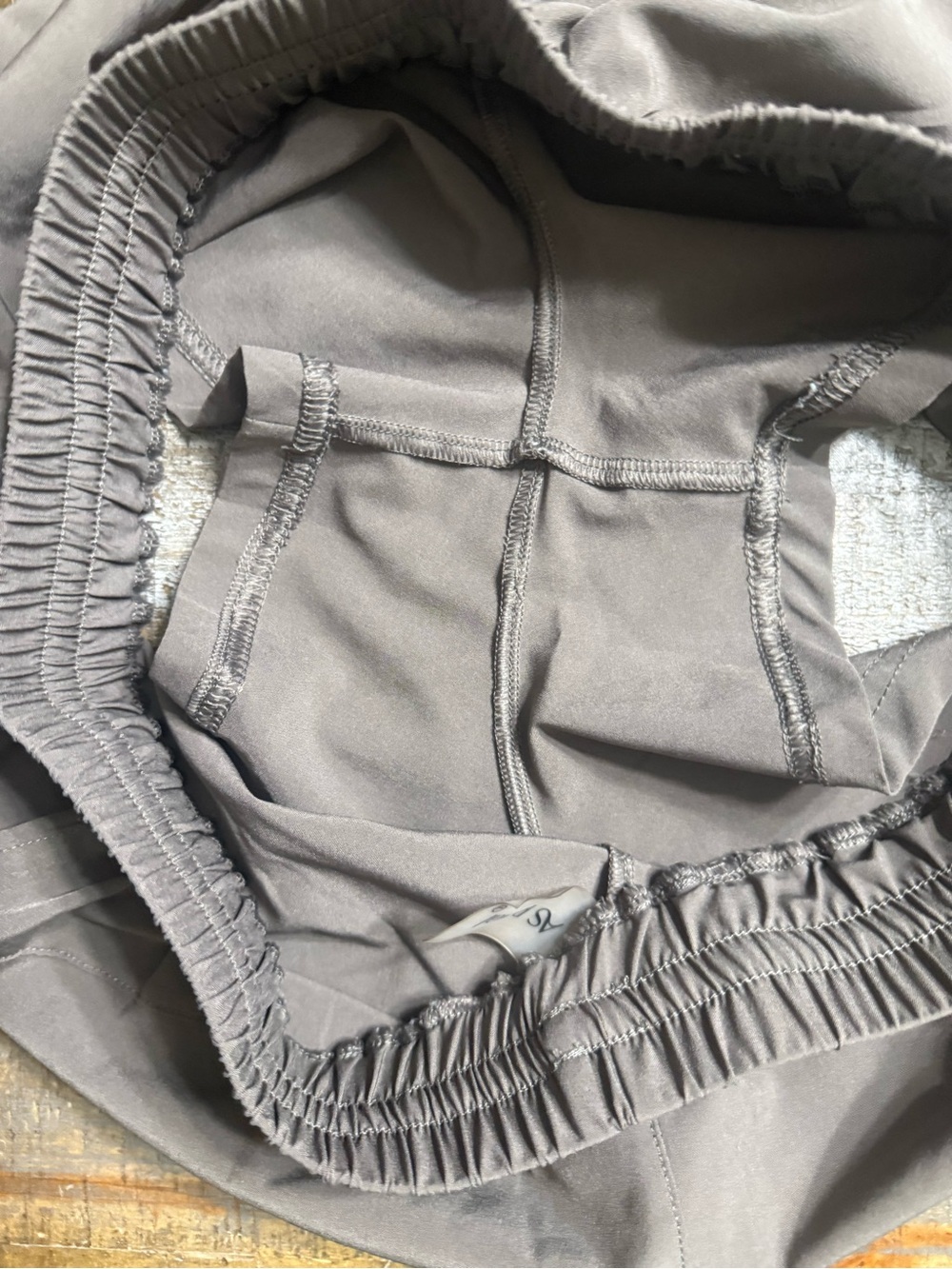 As Revival Gray Drawstring Athletic Shorts With Side Pockets View 6